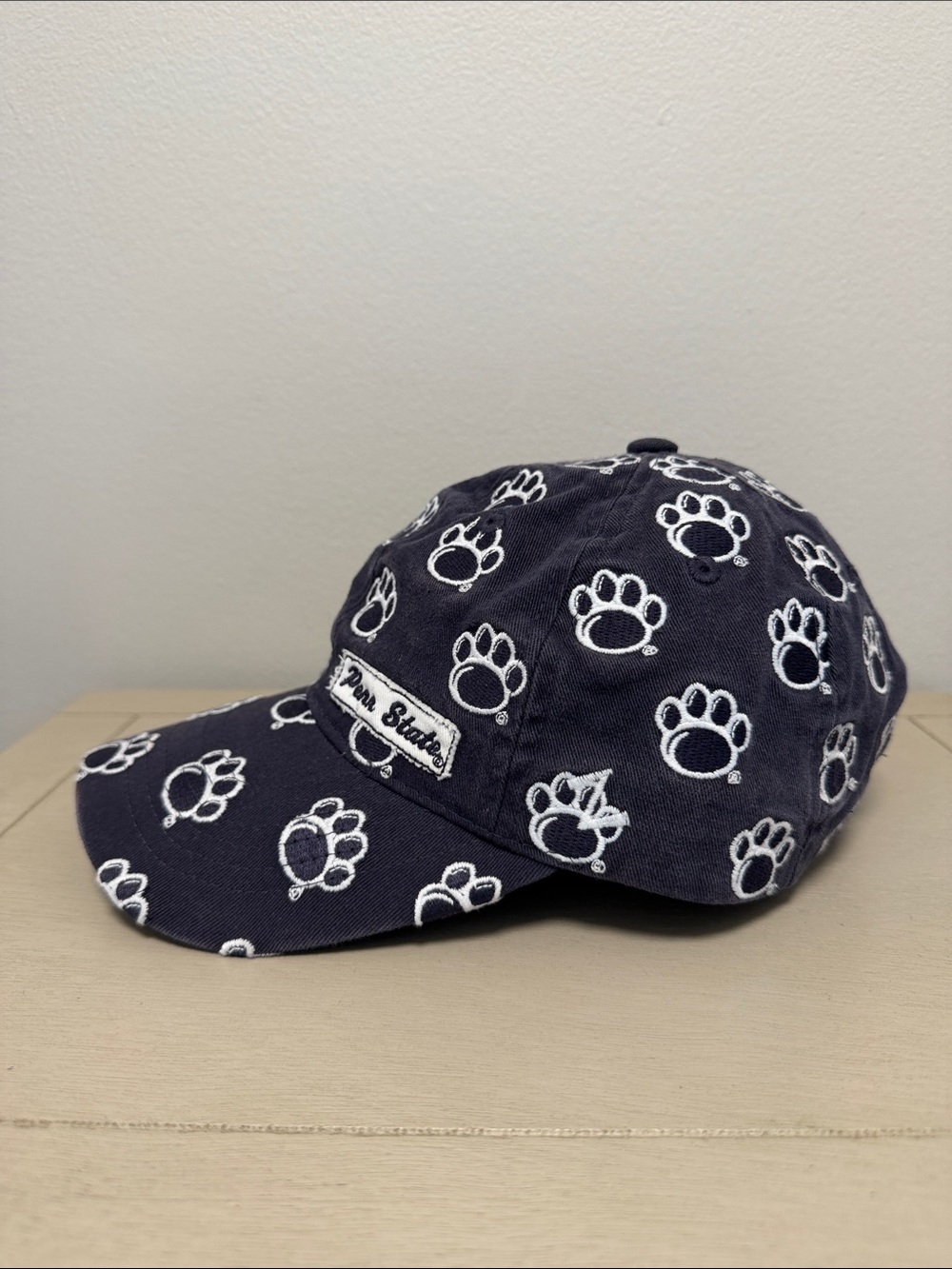 Penn State Nittany Lions All Over Paw Print Dad Hat Zephyr Blue Adjustable Cap - Picture 3 of 9